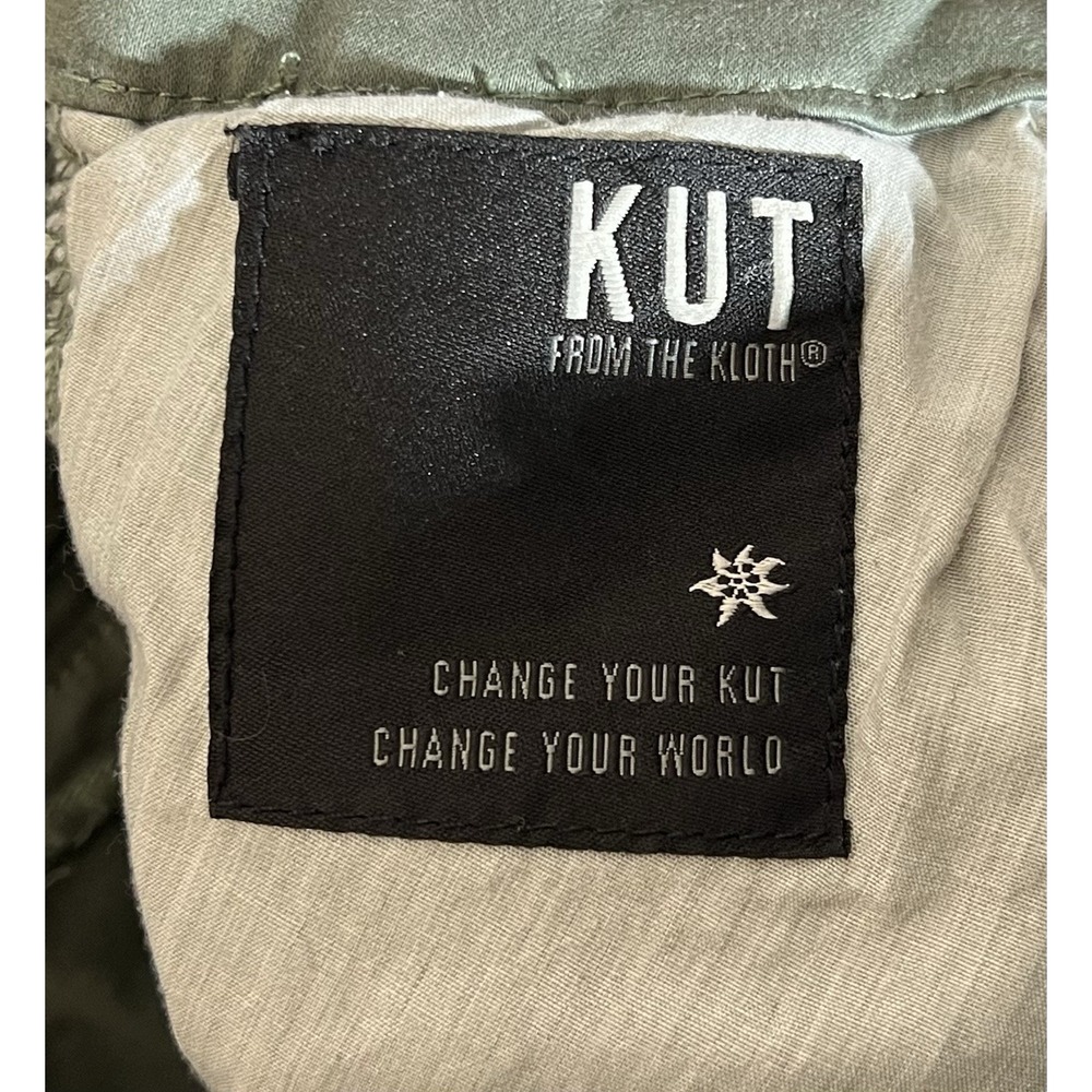 Kut From the Kloth Ankle Trouser Pants Womens Size 24W Green High Rise Stretch - Picture 5 of 12